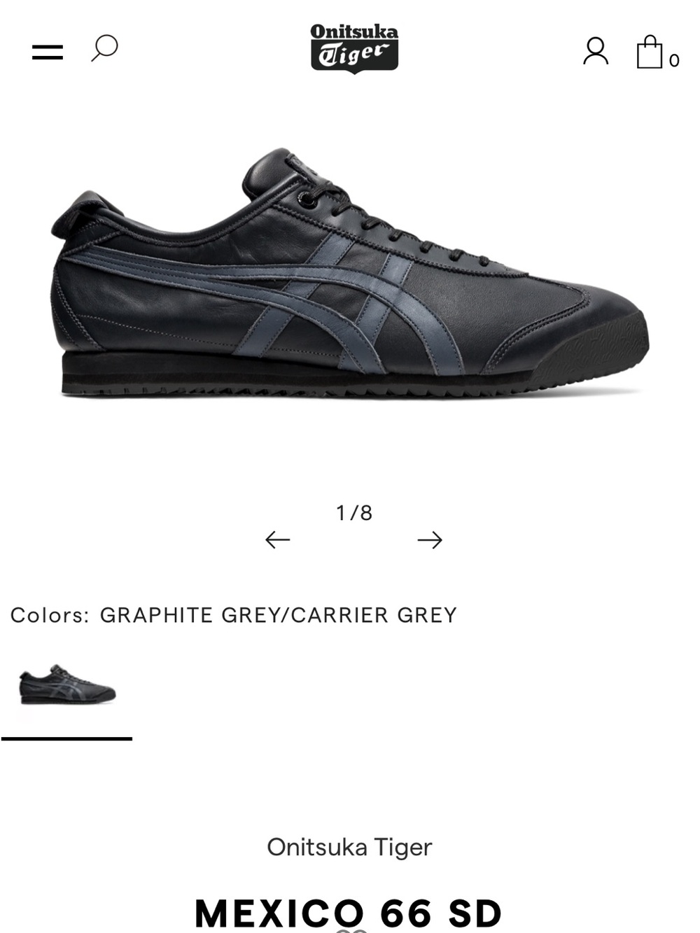 Onitsuka Tiger Dark Double Grey Mexico 66 SD